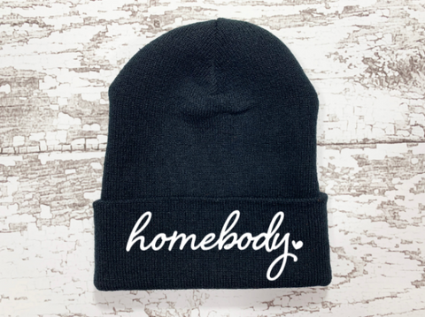 Homebody, Black Beanie Cuffed Hat