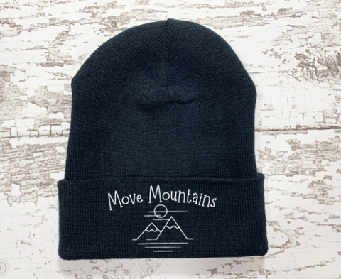 Move Mountains, Black Beanie Cuffed Hat