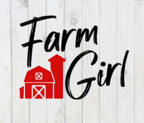 Farm Girl, SVG File, png, dxf, digital download, cricut cut file