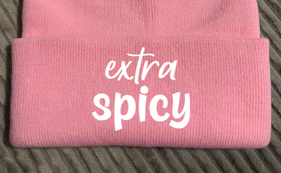 Extra Spicy Pink, Beanie Cuffed Winter Hat