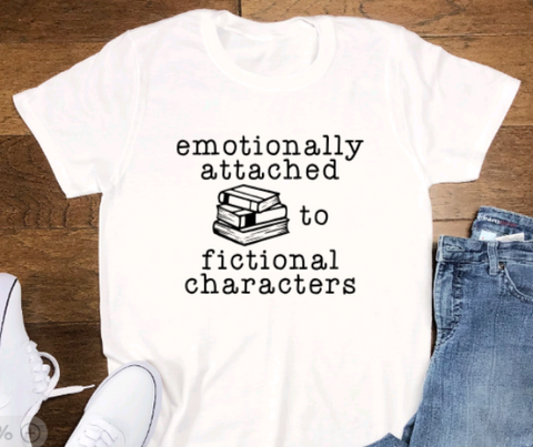 Emotionally Attached to Fictional Characters, White, Short Sleeve Unisex T-shirt