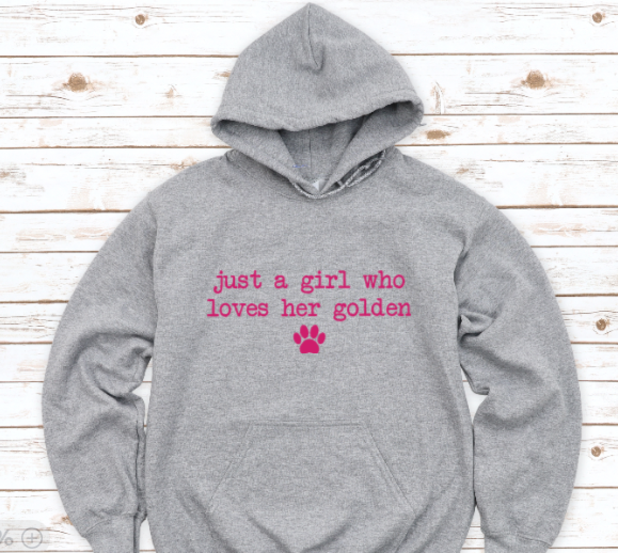 Just a Girl Who Loves Her Golden, Retriever, Men's and Women's Gray, Unisex Hoodie Sweatshirt
