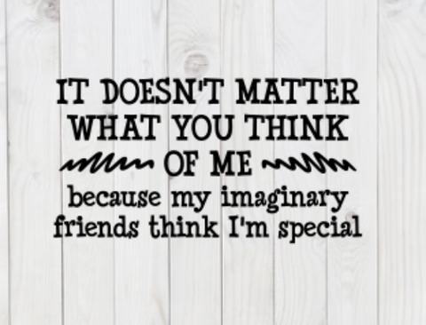 It Doesn't Matter What You Think Of Me, funny SVG File, png, dxf, digital download, cricut cut file