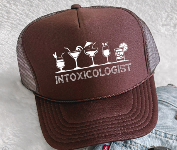 Intoxicologist, Bartender, Brown, Men's and Women's Otto Brand Trucker Hat