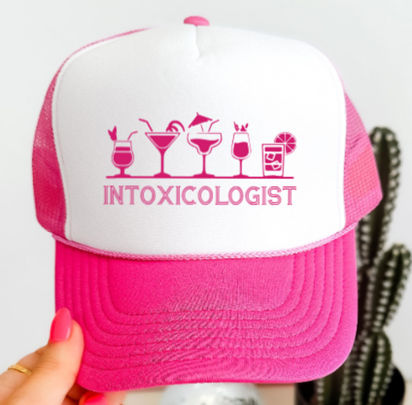 Intoxicologist, Bartender, Pink, Men's and Women's Otto Brand Trucker Hat