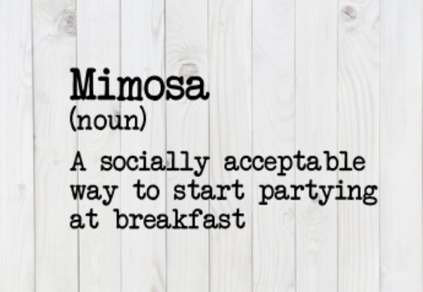 Mimosa, Partying at Breakfast SVG File, png, dxf, digital download, cricut cut file