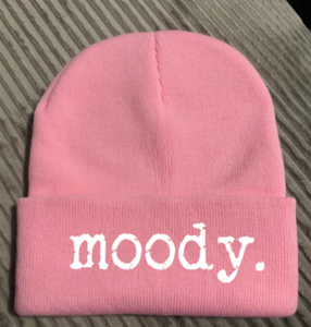 Moody, Pink Beanie Cuffed Winter Hat