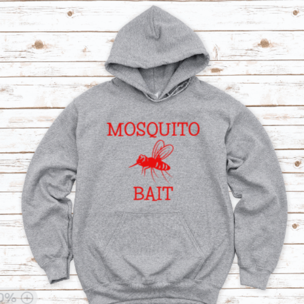 Mosquito Bait, Gray Unisex Hoodie Sweatshirt