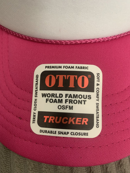 Just a Girl Who Loves Her Golden, Retriever, Pink, Men's and Women's Otto Brand Trucker Hat