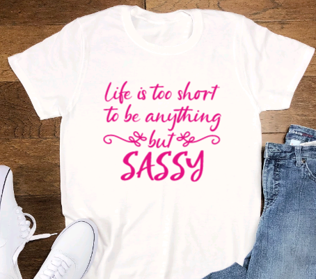 Life is too Short to be Anything but Sassy, funny SVG File, png, dxf, digital download, cricut cut file