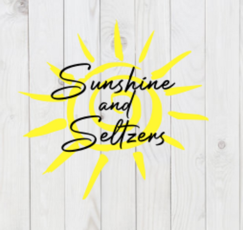 Sunshine and Seltzers, Summer, SVG File, png, dxf, digital download, cricut cut file