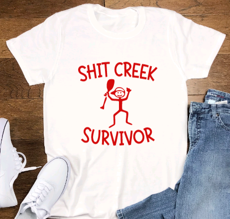 Shit Creek Survivor, funny SVG File, png, dxf, digital download, cricut cut file