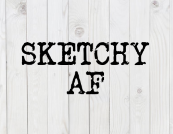 Sketchy AF, SVG File, png, dxf, digital download, cricut cut file