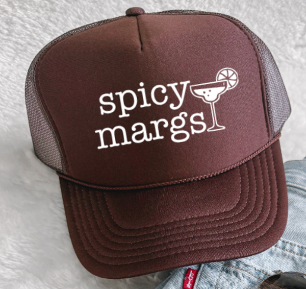 Spicy Margs, Brown, Men's and Women's Otto Brand Trucker Hat