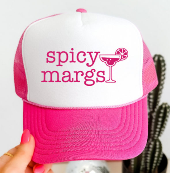 Spicy Margs, Pink, Men's and Women's Otto Brand Trucker Hat