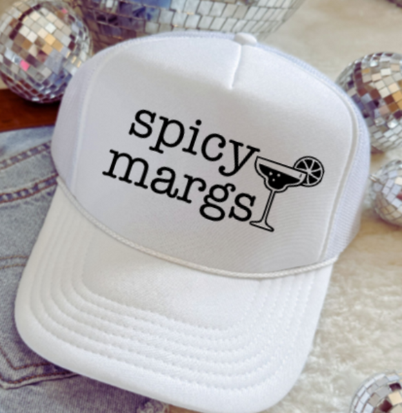 Spicy Margs, White, Men's and Women's Otto Brand Trucker Hat