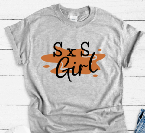 S X S Girl, Gray, Short Sleeve Unisex T-shirt