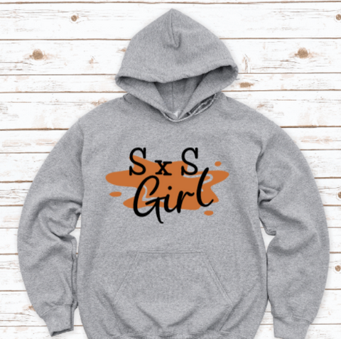 S x S Girl, Gray Unisex Hoodie Sweatshirt