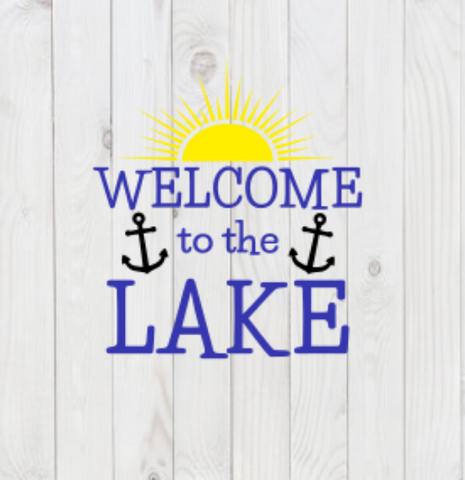 Welcome to the Lake, SVG File, png, dxf, digital download, cricut cut file