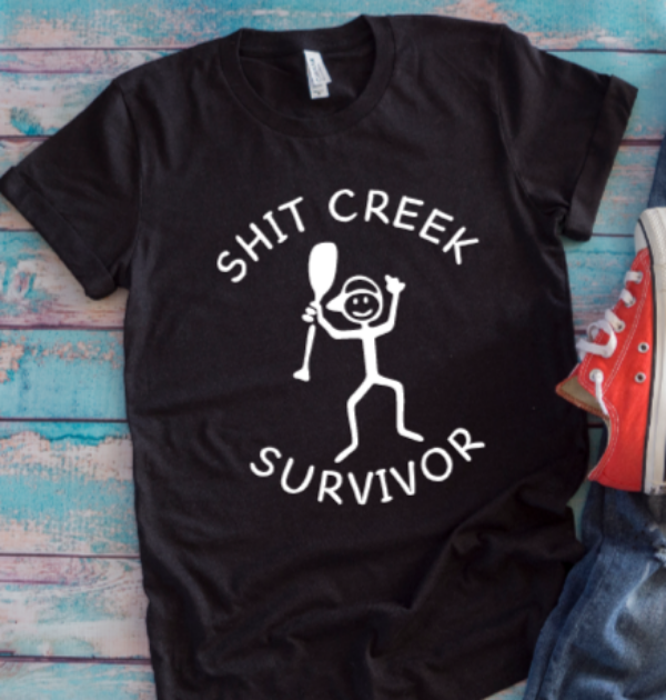 Sh!t Creek Survivor Black Unisex Short Sleeve T-shirt