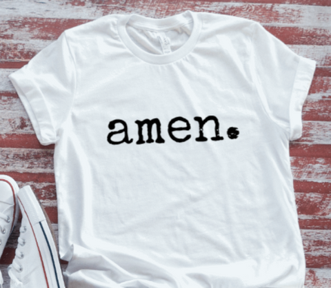 Amen, Unisex, White Short Sleeve T-shirt