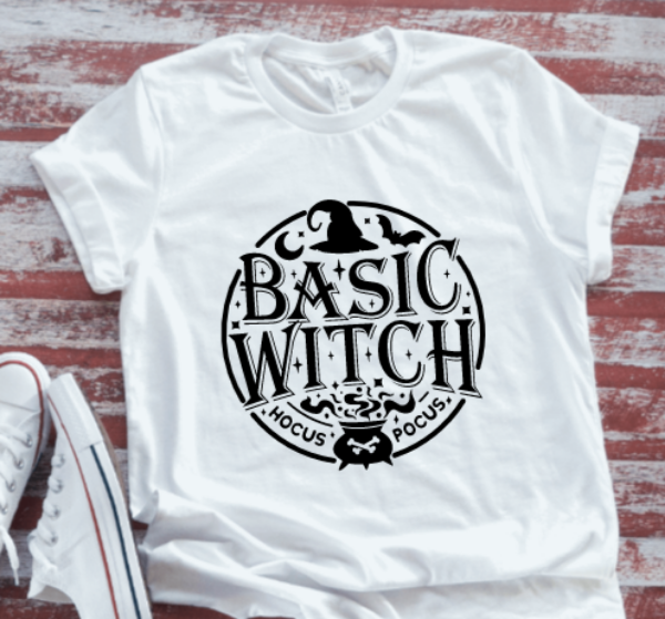 Basic Witch, Halloween Unisex White, Short-Sleeve T-shirt