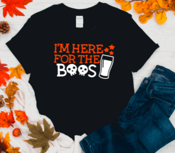 I'm Here for the Boos Halloween Black Unisex Short Sleeve T-shirt