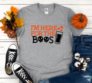 I'm Here for the Boos Halloween Gray Short Sleeve Unisex T-shirt