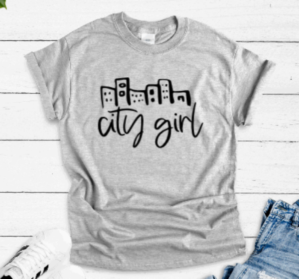 City Girl Gray Unisex Short Sleeve T-shirt