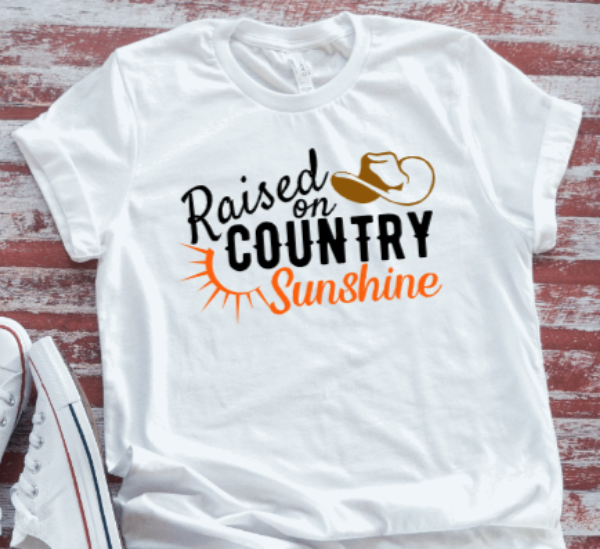 Raised on Country Sunshine  Soft White Short Sleeve T-shirt