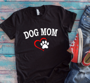 Dog Mom Black Unisex Short Sleeve T-shirt