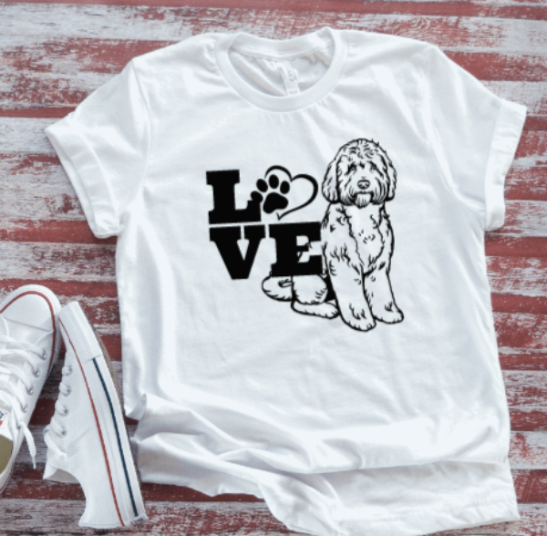Goldendoodle, Doodle Love, White  Short Sleeve T-shirt