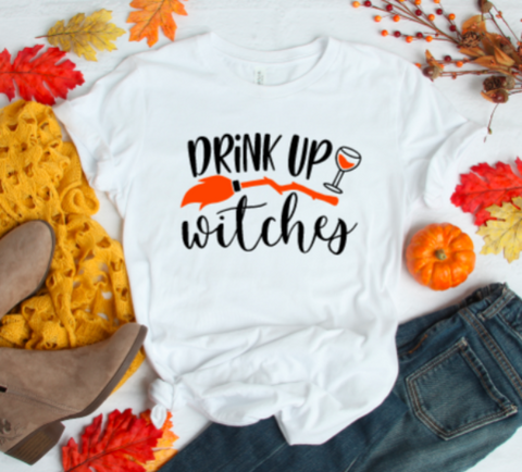 drink up witches white t shirt