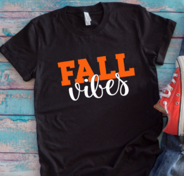 Fall Vibes Black Unisex Short Sleeve T-shirt