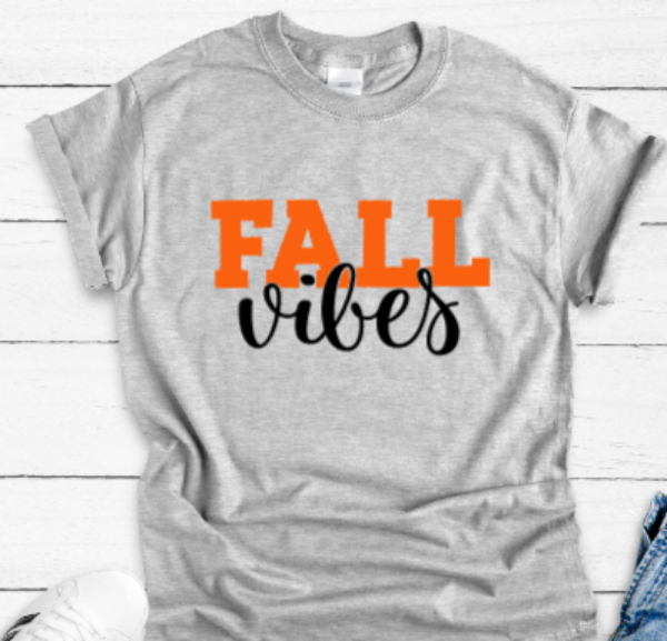 Fall Vibes Gray Unisex Short Sleeve T-shirt