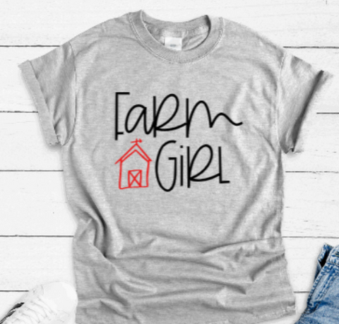 Farm Girl Unisex Gray Short Sleeve T-shirt