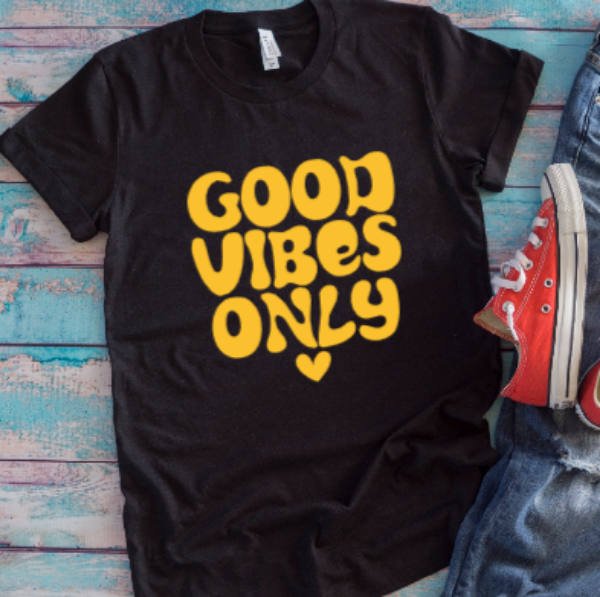 Good Vibes Only Black Unisex Short Sleeve T-shirt