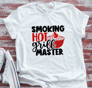 Smoking hot grill master white t-shirt