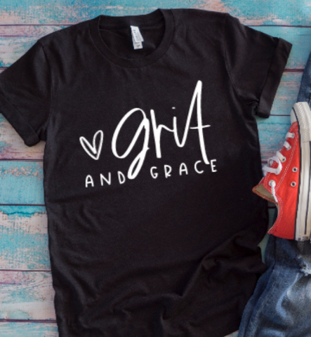 Grit and Grace Black Unisex Short Sleeve T-shirt