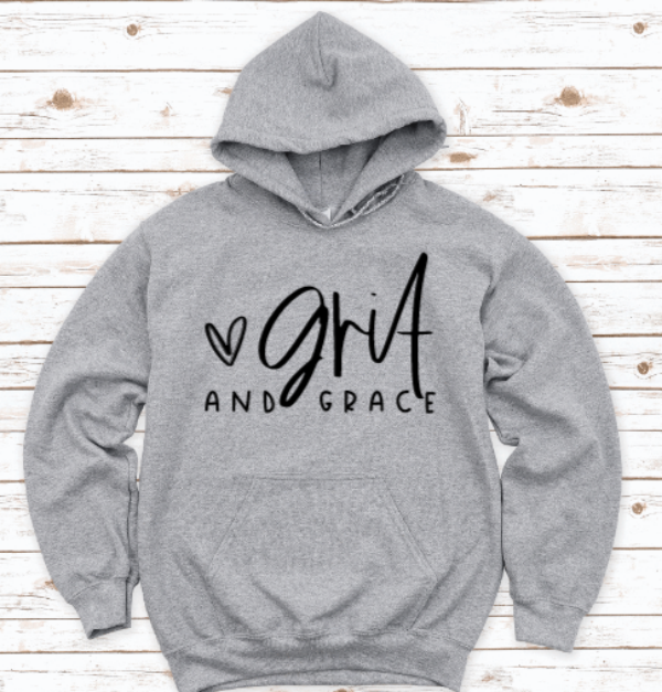 Grit and Grace Gray Unisex Hoodie Sweatshirt