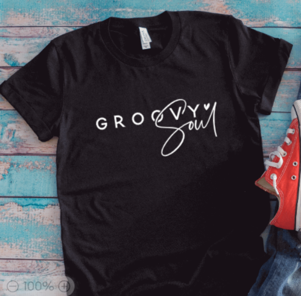 Groovy Soul, Unisex Black Short Sleeve T-shirt