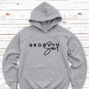 Groovy Soul, Gray Unisex Hoodie Sweatshirt