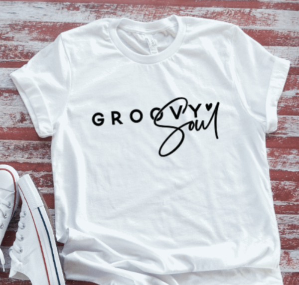 Groovy Soul,  White Short Sleeve T-shirt