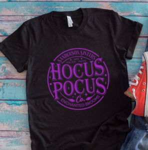 Sanderson Sisters, Hocus Pocus, Enchanted Brooms, Halloween Black Unisex Short Sleeve T-shirt