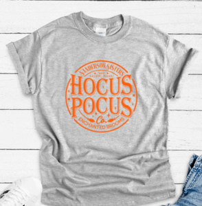 Sanderson Sisters, Hocus Pocus, Enchanted Brooms, Halloween Gray Unisex Short Sleeve T-shirt