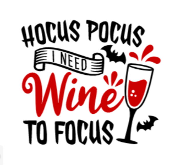 Hocus Pocus I Need Wine To Focus Halloween, Unisex, White Short Sleeve T-shirt