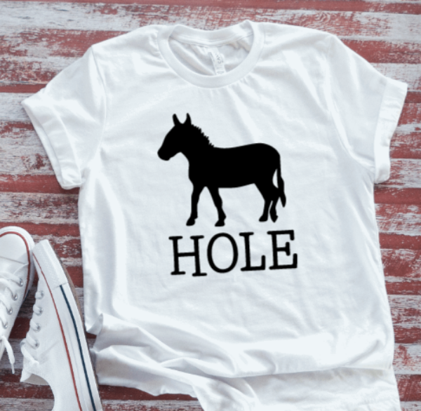 A- Hole, White, Unisex, Short Sleeve T-shirt