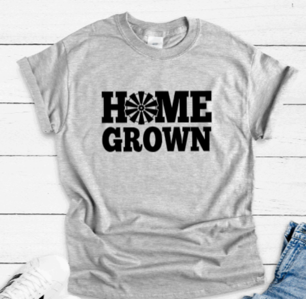 Home Grown Unisex Gray Short Sleeve T-shirt