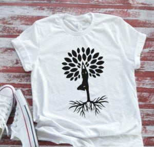 Yoga Tree, Soft White Short Sleeve T-shirt