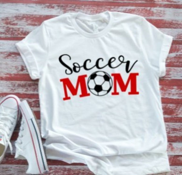 Soccer Mom, Soccer Ball  White Short Sleeve T-shirt